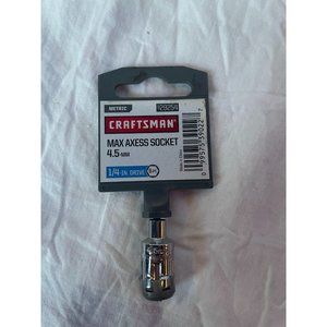 New Craftsman Max Axess through Socket 4.5mm 1/4 inch drive Metric 29254 6 point